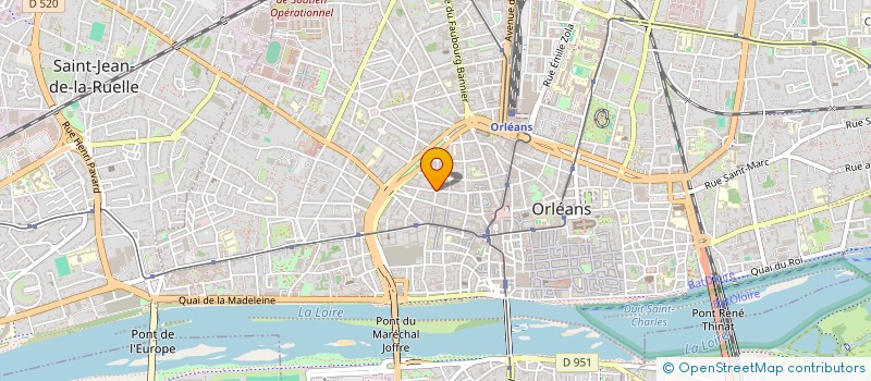 localisation de l'entreprise A R C A ARCHITECTURES à ORLEANS