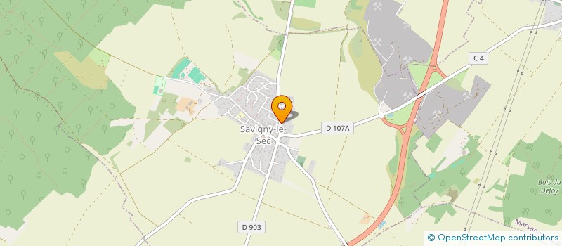 localisation de l'entreprise A.R.C.A.D. - ATELIER D'ARCHITECTURE  SAVIGNY-LE-SEC