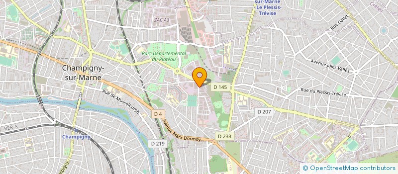 localisation de l'entreprise A.R.C ATELIER à CHAMPIGNY-SUR-MARNE