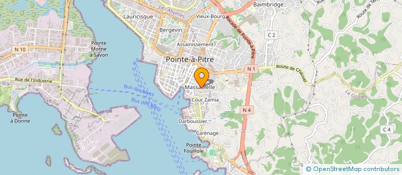 localisation de l'entreprise A.R.C.E.E.C.A à POINTE-A-PITRE