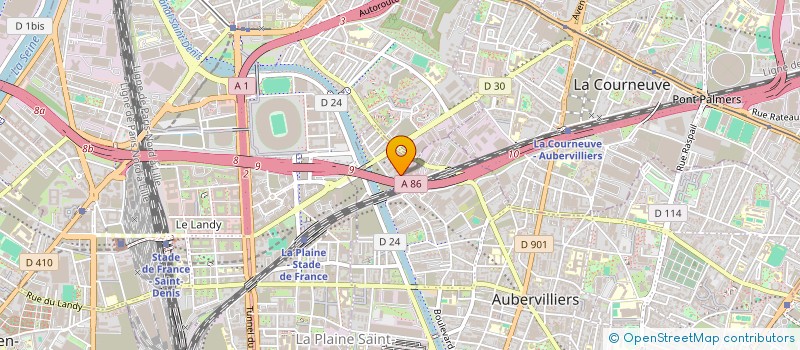 localisation de l'entreprise A.R.C.Z à AUBERVILLIERS