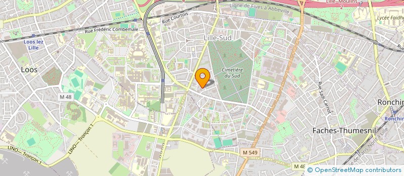 localisation de l'entreprise A.R.E. à LILLE