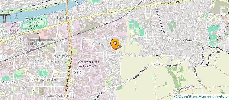 localisation de l'entreprise A R E E L à DECINES-CHARPIEU