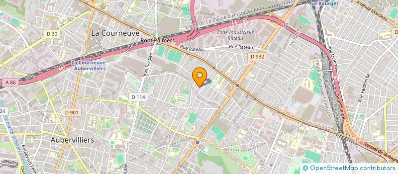localisation de l'entreprise A.R.F BAT à LA COURNEUVE