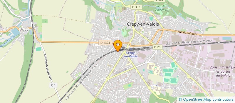 localisation de l'entreprise A.R. FERMETURES à CREPY-EN-VALOIS