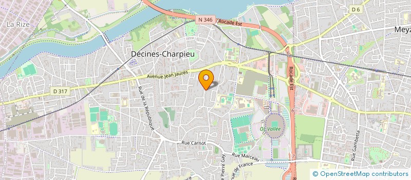 localisation de l'entreprise A.R.G.  DECINES-CHARPIEU