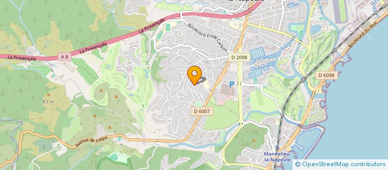 localisation de l'entreprise A.R.I.A.L.S à MANDELIEU-LA-NAPOULE