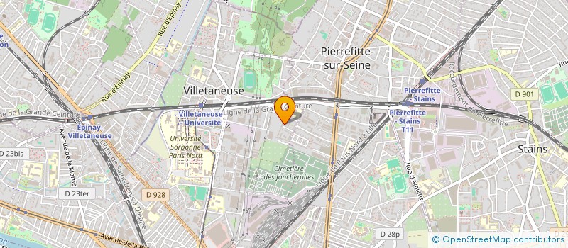 localisation de l'entreprise A R I BATIMENT à VILLETANEUSE