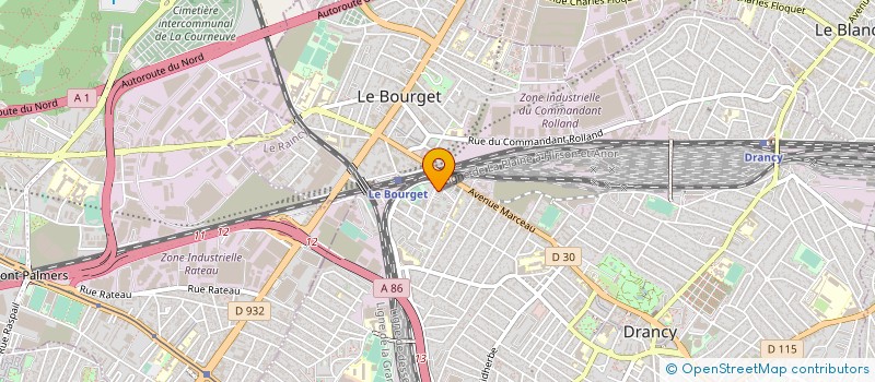 localisation de l'entreprise A.R.I. LOGISTIQUE à DRANCY