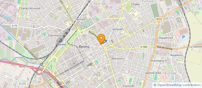 localisation de l'entreprise A.R.I.R.S.  REIMS