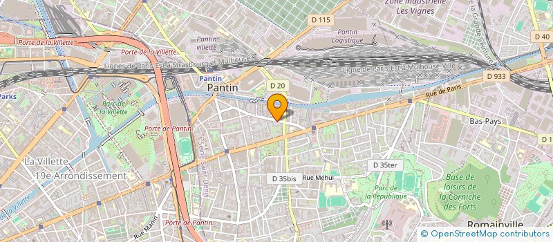 localisation de l'entreprise A.R.J SARL à PANTIN