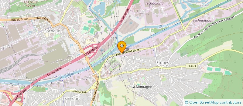 localisation de l'entreprise A R K  ETUPES