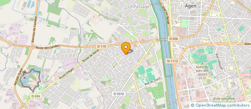 localisation de l'entreprise A.R. MENUISERIE  LE PASSAGE