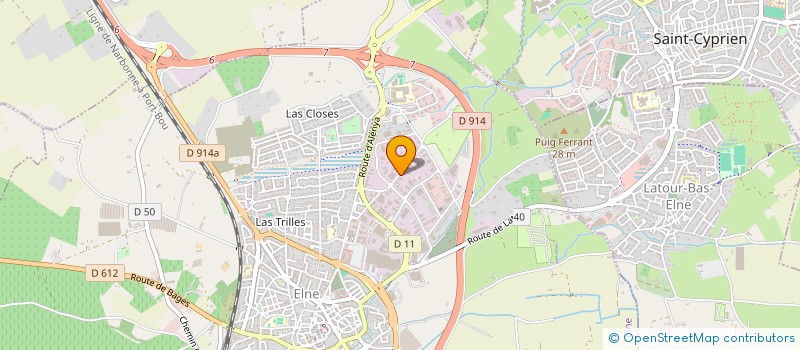 localisation de l'entreprise A.R.S.S.  ELNE