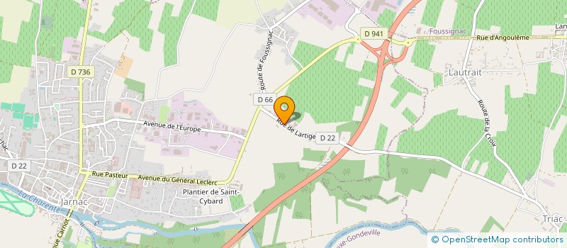 localisation de l'entreprise A.R.T. à JARNAC
