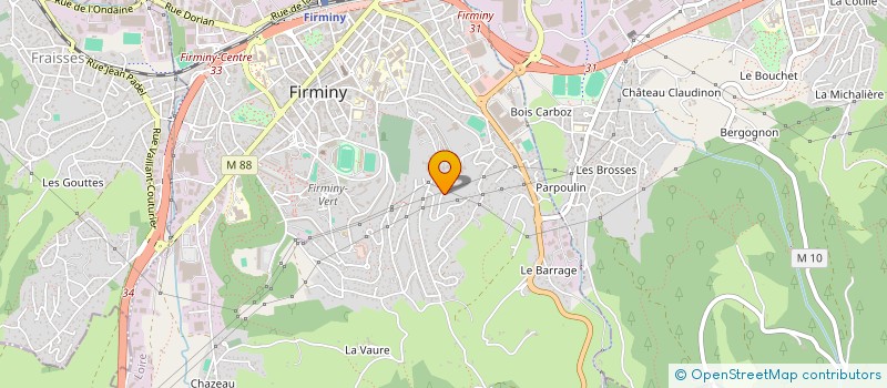 localisation de l'entreprise A.R.T. (ACTIONS RESEAUX TELECOM) à FIRMINY