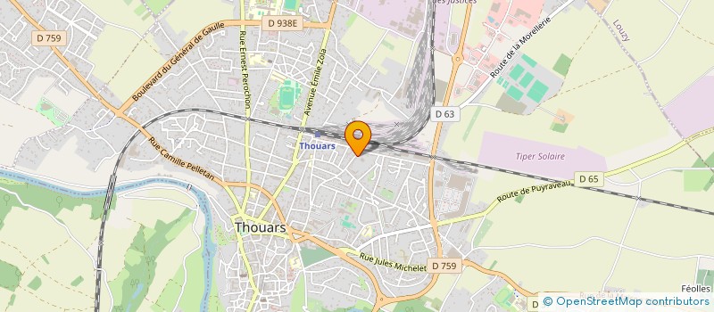 localisation de l'entreprise A.R.T. - AMBULANCES à THOUARS