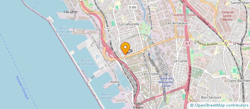 localisation de l'entreprise A.R.T.S.13(ATELIER REGIES TECH SPECT 13) à MARSEILLE