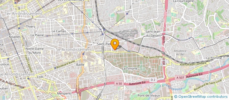 localisation de l'entreprise A.R.V. à MARSEILLE
