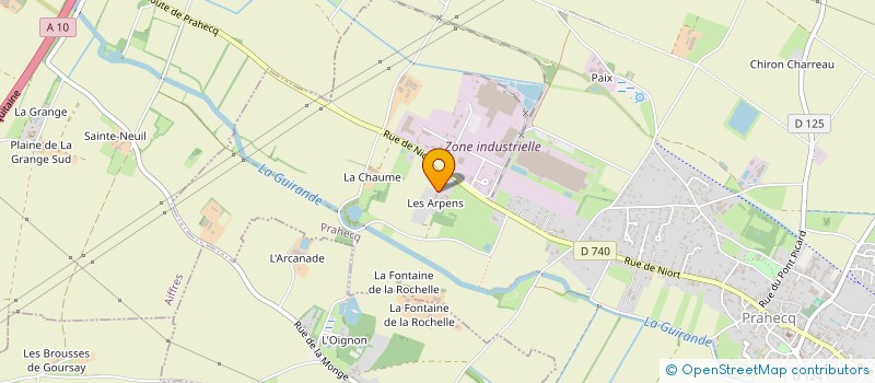 localisation de l'entreprise A.R.V. TRANSPORT FRIGO à PRAHECQ