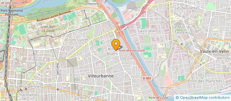 localisation de l'entreprise A RE DE CO AMENAGEMENT RENOV.DEMOL.CONST  VILLEURBANNE