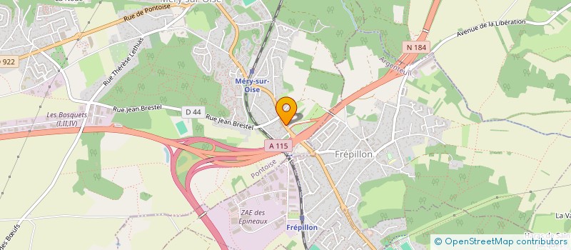 localisation de l'entreprise A RENOV ACTIONS à MERY-SUR-OISE