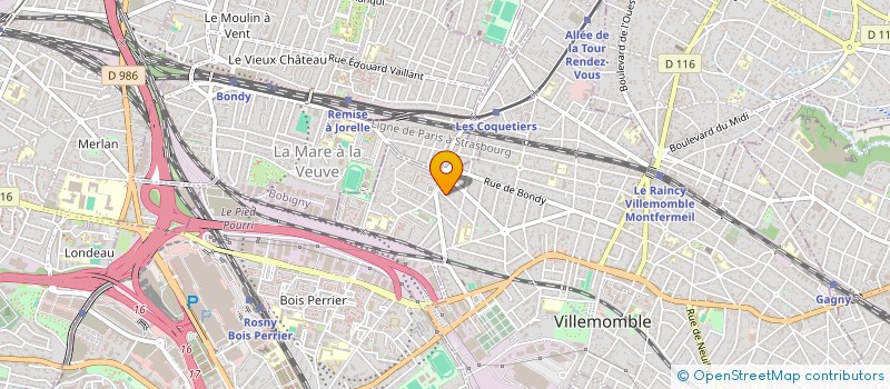 localisation de l'entreprise A+ RENOVATION  VILLEMOMBLE