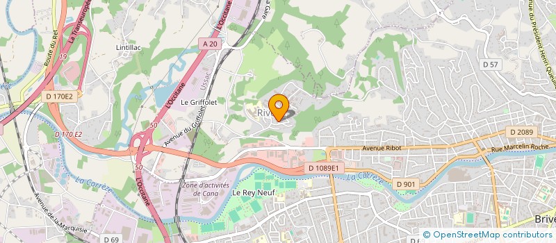 localisation de l'entreprise A-RIVET-LA-HAUT  BRIVE-LA-GAILLARDE