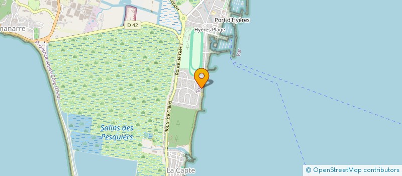 localisation de l'entreprise A ROSE DES MERS  HYERES