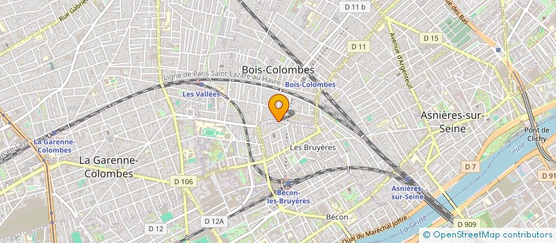 localisation de l'entreprise A.ROUSTAN à BOIS-COLOMBES