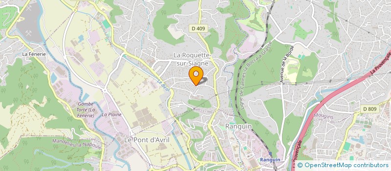 localisation de l'entreprise A.S 22 à LA ROQUETTE-SUR-SIAGNE
