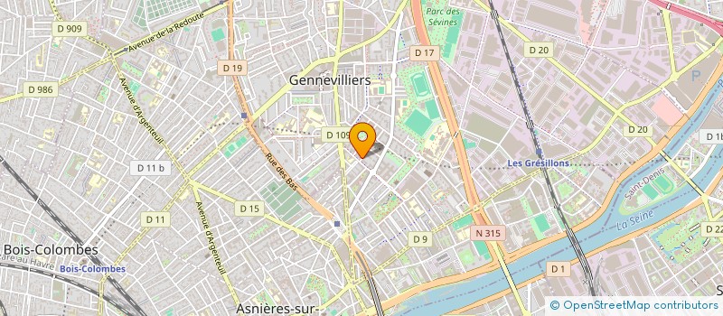 localisation de l'entreprise A.S à GENNEVILLIERS