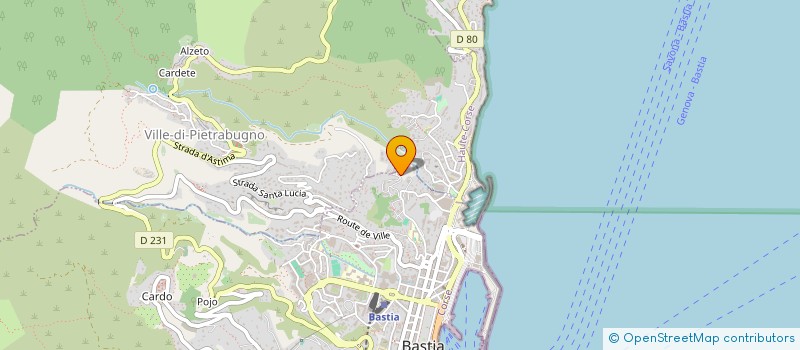 localisation de l'entreprise A.S. à BASTIA