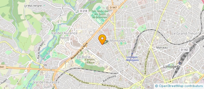 localisation de l'entreprise A.S.A. à LIMOGES