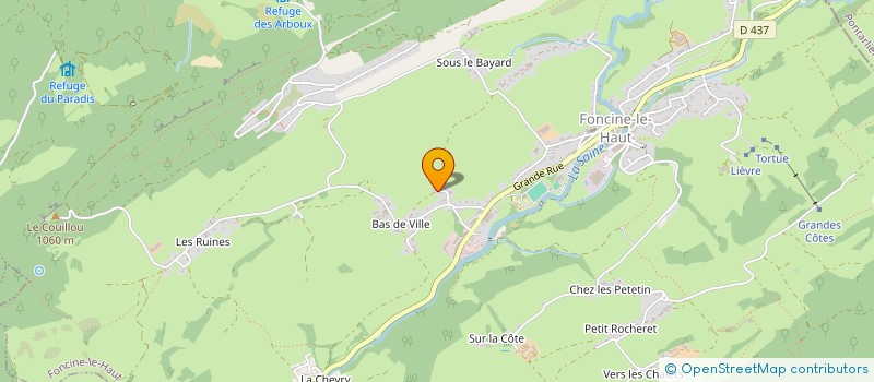 localisation de l'entreprise A.S.B.  FONCINE-LE-HAUT