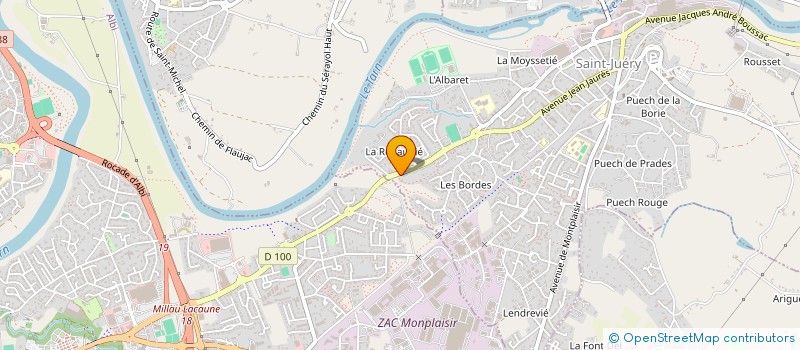 localisation de l'entreprise A.S.B.(ATELIER SOLUTION BATIMENT) à SAINT-JUERY