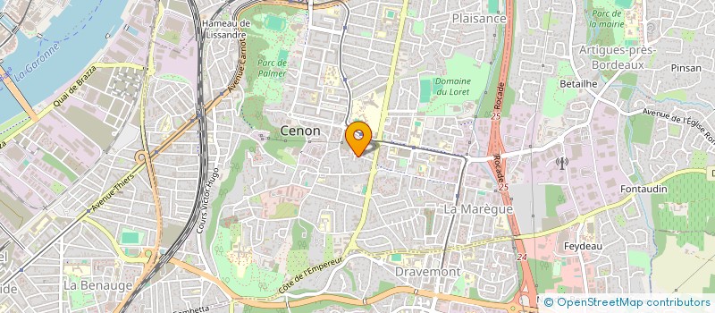 localisation de l'entreprise A.S.B.G.  CENON