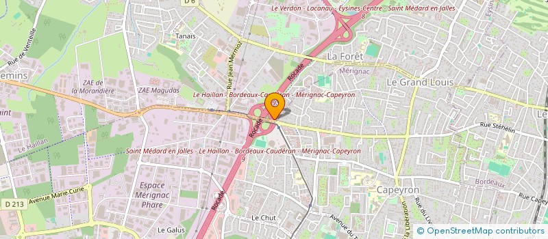 localisation de l'entreprise A.S. BORDEAUX SQUASH  BORDEAUX