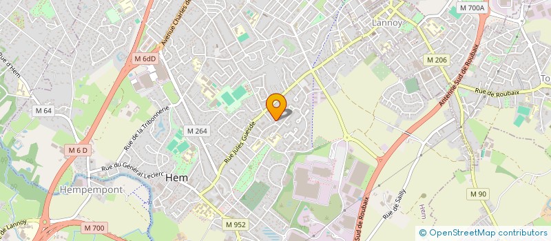localisation de l'entreprise A.S.C 59 (ACADEMIE DE SPORT DE COMBAT) à HEM