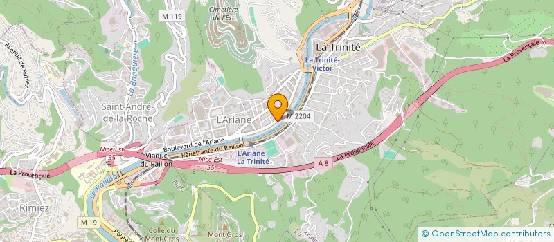 localisation de l'entreprise A.S.C.A.T (ASSOCIATION SOCIALE ET CULTURELLE DES AMIS DE TOUBA) à NICE