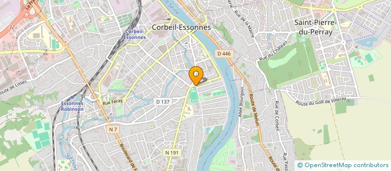 localisation de l'entreprise A.S.C.E ASSOCIATION SPORTIVE DE CORBEIL ESSONNES PETANQUE ET JEU PROVENCAL à CORBEIL-ESSONNES
