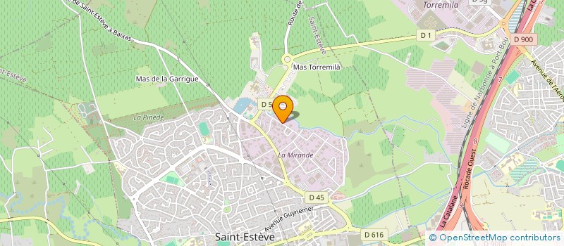 localisation de l'entreprise A.S.C. ELECTRONIQUE  SAINT-ESTEVE