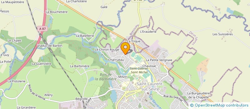 localisation de l'entreprise A.S.C.M. TENNIS DE TABLE  SAINT-LAURENT-SUR-SEVRE