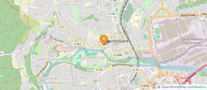 localisation de l'entreprise A.S COIFFURE à MONTBELIARD