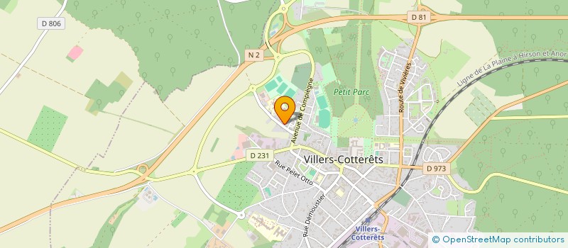 localisation de l'entreprise A.S. COLLEGE M DUSSUCHAL  VILLERS-COTTERETS