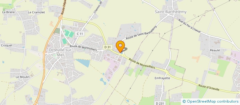 localisation de l'entreprise A.S. CORPORATION à OCTEVILLE-SUR-MER