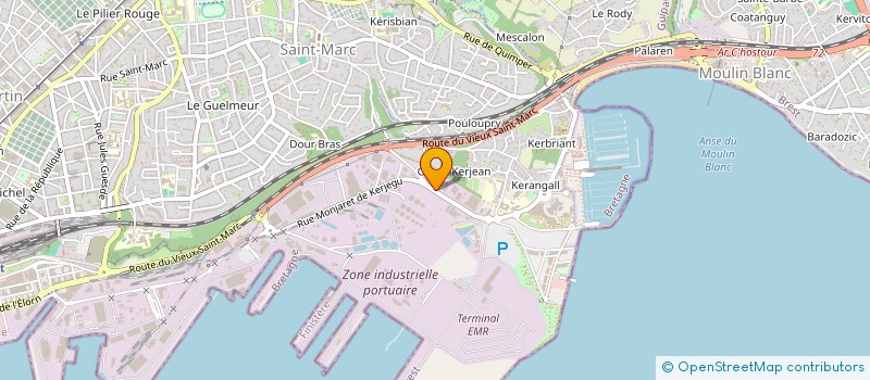 localisation de l'entreprise A.S.-COUVERTURE ETANCHEITE à BREST