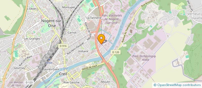 localisation de l'entreprise A.S.D TELECOM à CREIL