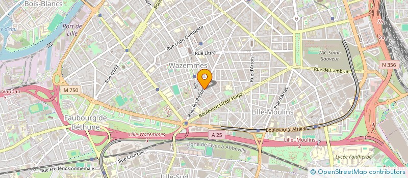 localisation de l'entreprise A.S. DE SPORTS à LILLE