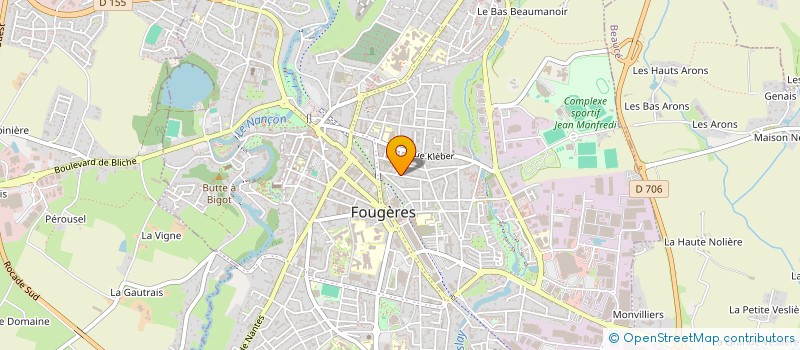 localisation de l'entreprise A.S. DU SPORT POUR TOUS  FOUGERES